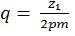 На каждую фазную зону одного полюса приходится определенное число пазов q, которое определяют по формуле