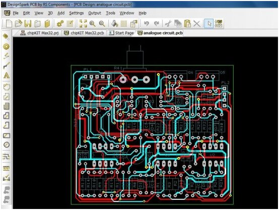 DesignSpark PCB - самая распространенная программа для создания цепей. 